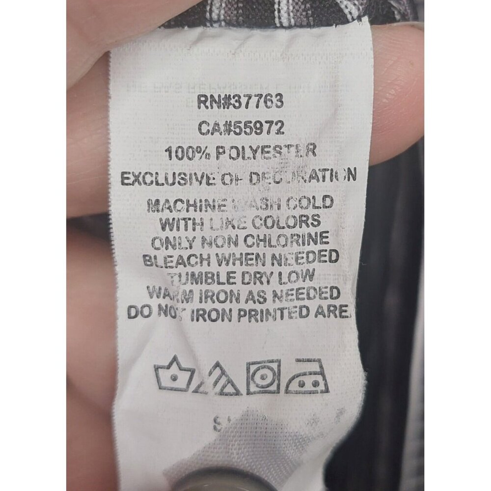 PGA Tour Men's [Size XL] Golf Polo Shirt Black/White/Gray Striped Short Sleeve - Picture 5 of 5